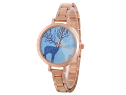 Reloj De Pulsera De Moda Para Hombre Con Brazalete De Acero, Pantalla Analógica Y Movimiento De Cuarzo (oro Rosa).