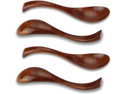 Cucharas de Madera, 4 Piezas, Estilo Japonés, Para Sopa y Postre NEVEANCE