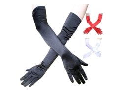 Guantes Largos De Satén Elegantes Para Boda Performance Fiesta