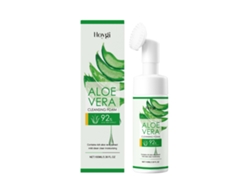 Espuma limpiadora de aloe vera. Limpiador facial suave para hidratación, control de grasa y cuidado de los poros. 100 ml.