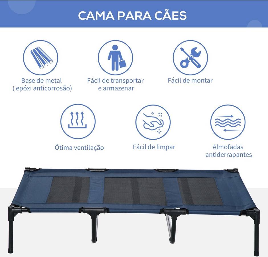 Cama Elevada Para perros y gatos transpirable mascotas tela oxford dormir relajar en interiores exteriores 122x92x23 cm pawhut con zona de malla marco acero beis 122x50x101 madera