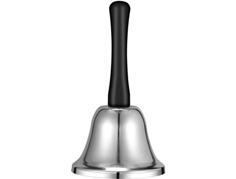 Campana de mano Campana de té de metal Campana de servicio Campana de mano dorada Campana de mano pequeña para adultos (Oro)-Plata JEDBESETZT