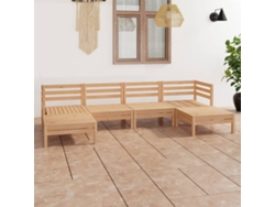 Conjunto de salón de jardín de 2 piezas de pino macizo Dkd Home Decor