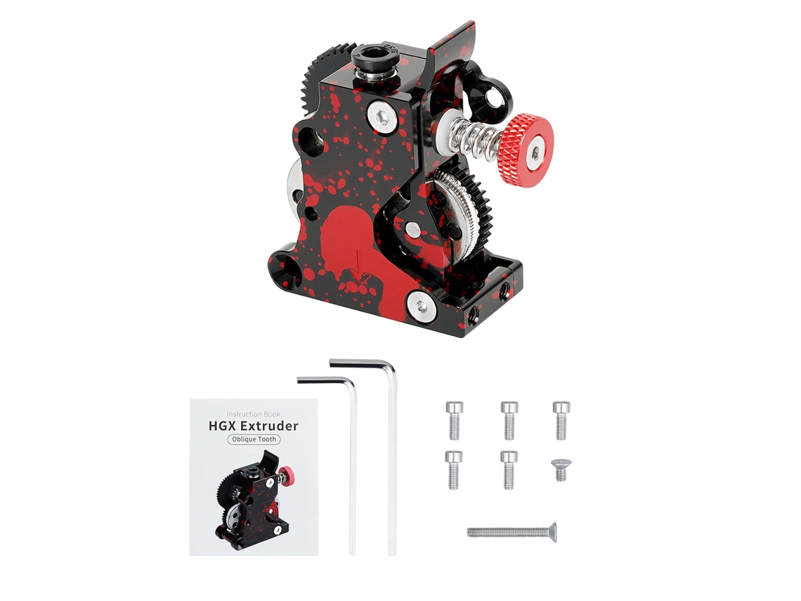Extruder Hgx Dentes Helicais Metal Dual Gear Para Filamentos 1.75mm Cr-10 Ender-3/ender-3-v2