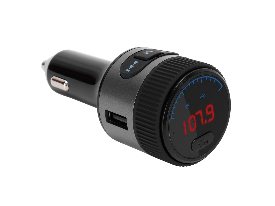 Cargador De Coche Bluetooth Mp3 Con Transmisor Fm, Carga Rápida Qc De 18 W Y Doble Puerto Usb.