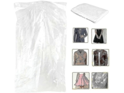Paquete de 50 fundas transparentes para ropa, a prueba de polvo, para colgar.