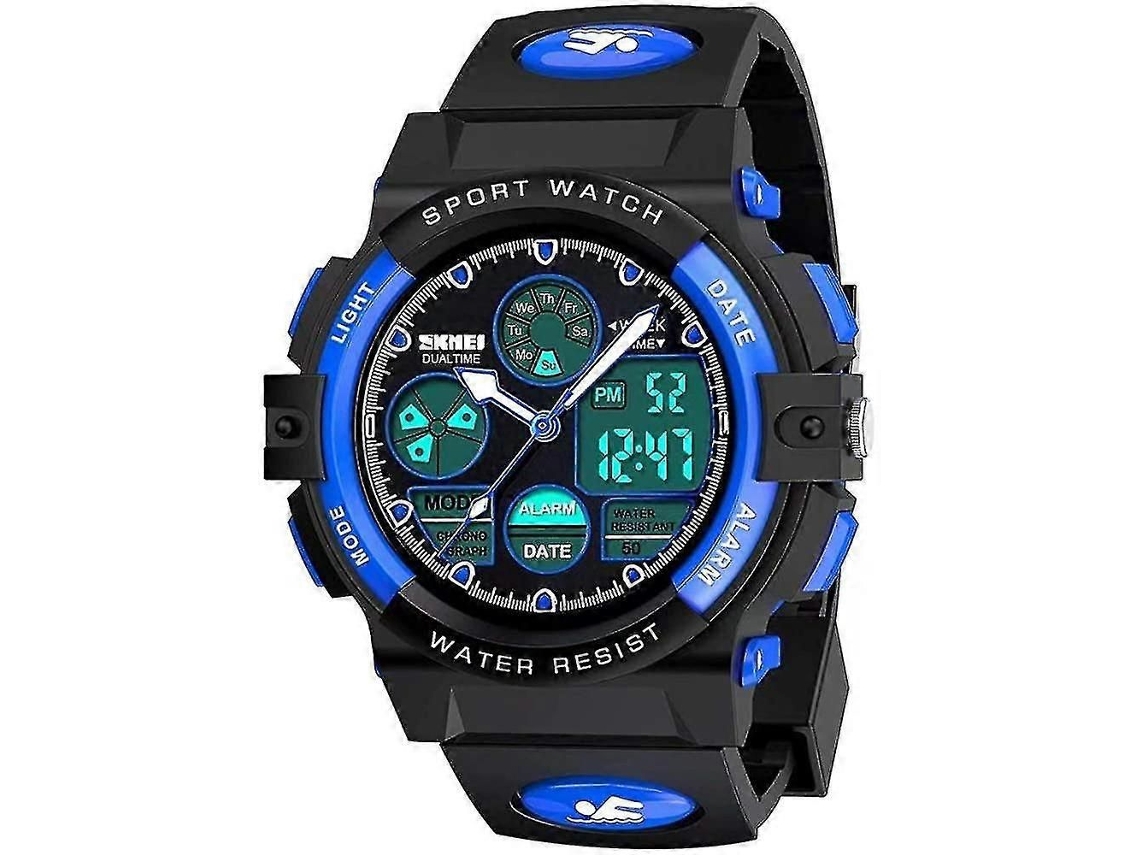 Reloj deportivo digital para niños, reloj deportivo resistente al agua para niños y niñas, reloj de pulsera electrónico analógico informal
