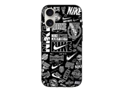 Funda Nike Air Logo para iPhone 16 Plus MANIACASE Silicona Negro