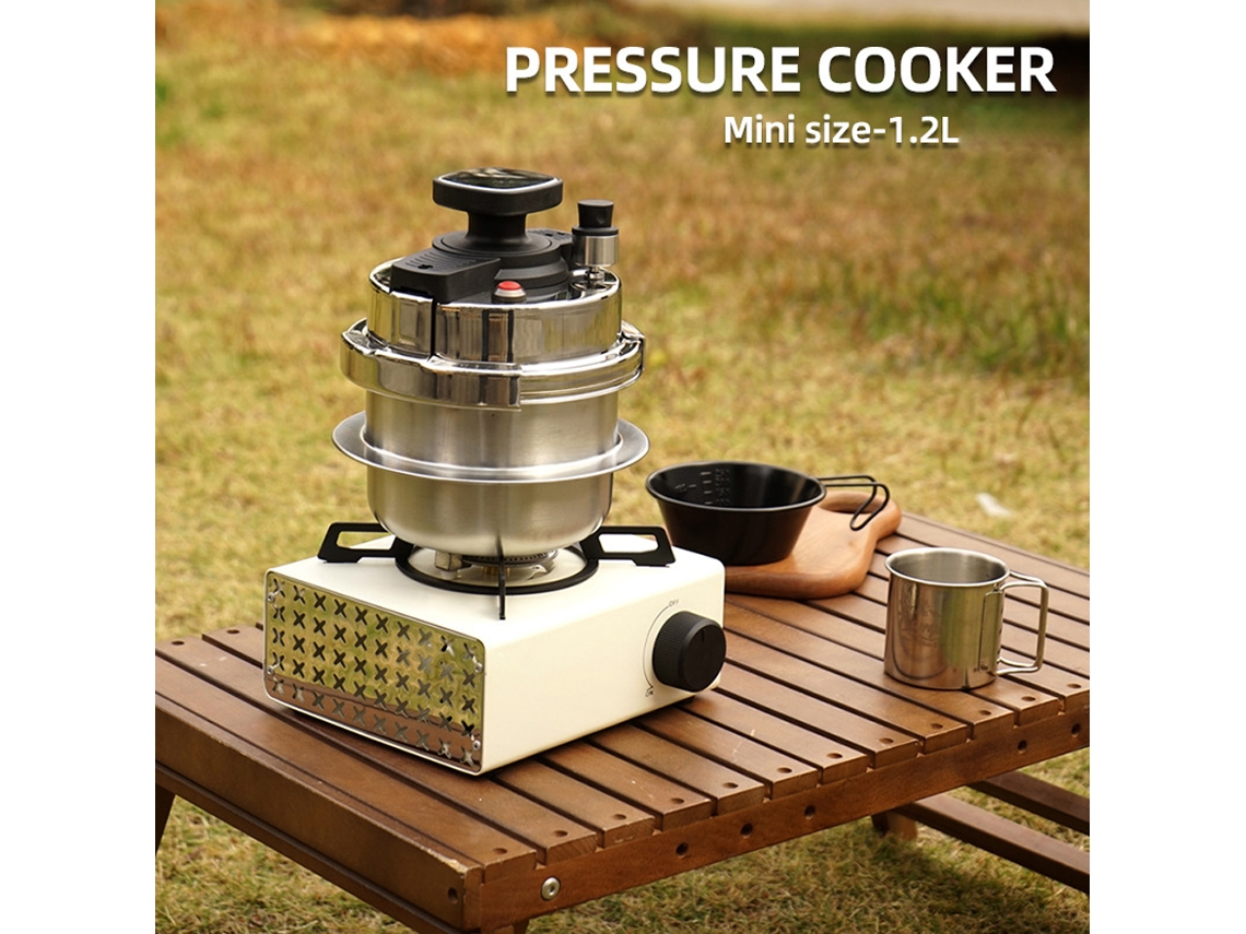 Olla A Presión Portátil Para Exteriores De 1,2 L Para Camping, Coche, Autocalentable, Utensilio De Cocina Multifuncional, Accesorio De Viaje