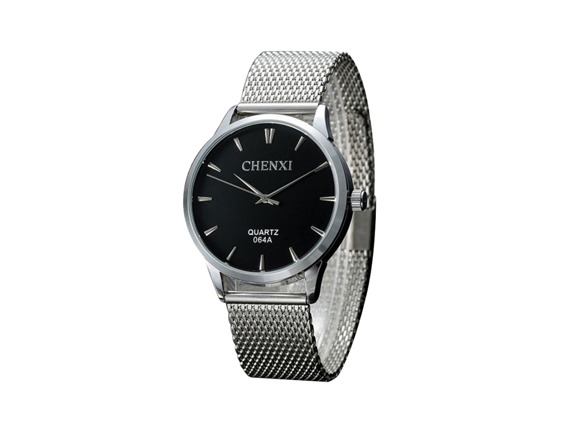 Reloj De Pulsera De Moda Para Hombre Con Correa De Pu, Esfera Redonda Analógica De Cuarzo (blanco Y Negro).