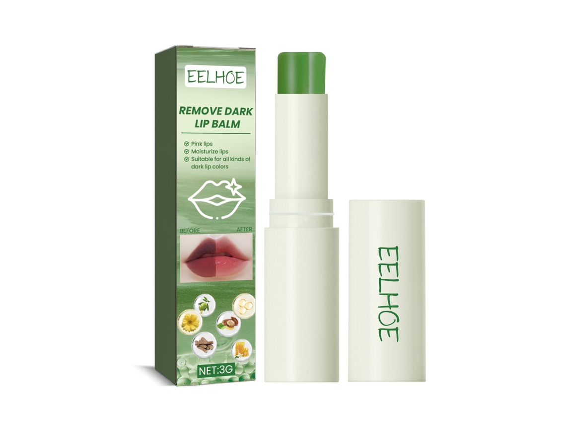 Bálsamo labial anti-color para protección e hidratación.