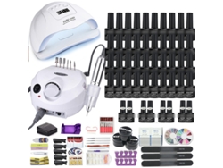 Kit de manicura CUICH con lámpara LED de 120W/54W y gel de pulido UV de color combinado H2