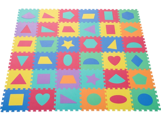 Homcom Alfombra Puzzle infantil 18 figuras 36 piezas 320006