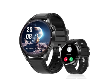 CHRONUS Fw03 Smartwatch para Hombre Bluetooth Llamada 1.39'' Tft 300Mah Impermeable Negro