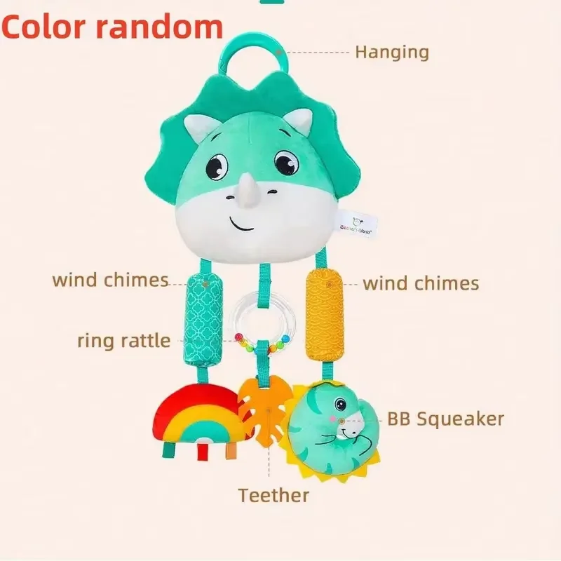 (azul) Sonajero Colgante Para Cuna De Bebé, Juguete Colgante En Espiral Con Forma De Animal De Dibujos Animados