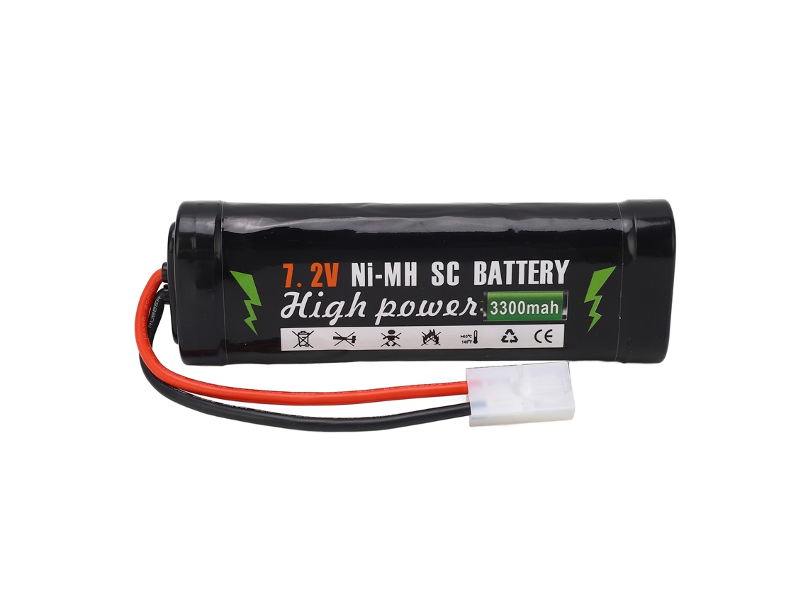 Batería Recargable De Polímero De Litio (lipo) De Alta Potencia De 7,2 V Y 3300 Mah Para Coches, Camiones Y Barcos Rc, Con Carcasa Resistente.