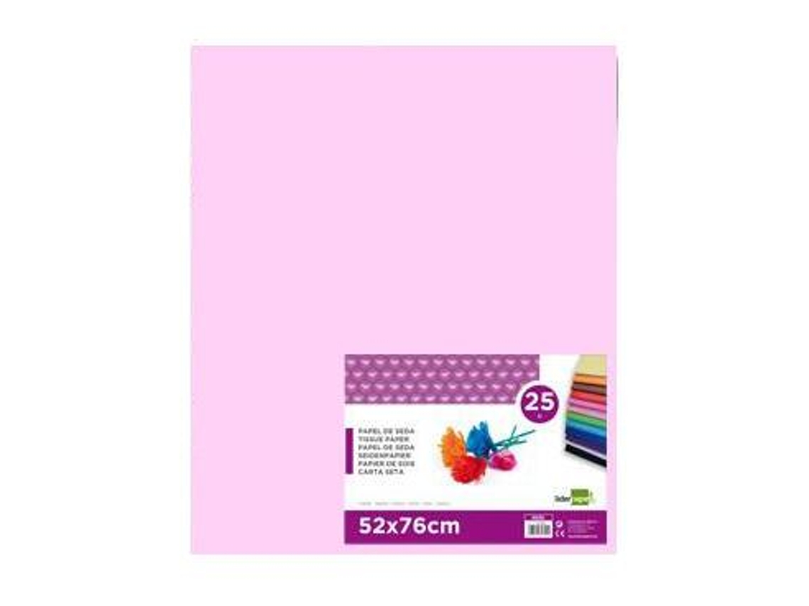 Liderpapel Papel Seda 52 X 76 Cm 18 Grs Pack Rosa. 25 páginas