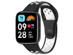 Braceletes De Silicone Bicolor (preto E Cinza) Para O Redmi Watch 3 Lite / Watch 3 Active.