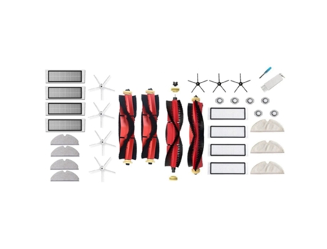 Juego de 2 cepillos principales extraíbles, filtro HEPA lavable para Xiaomi Roborock S6 S60 S65 S55 MAX T6 Tanos, piezas de paño de fregado