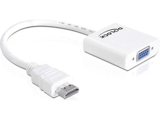 Adaptador HDMI DELOCK (VGA - Blanco)