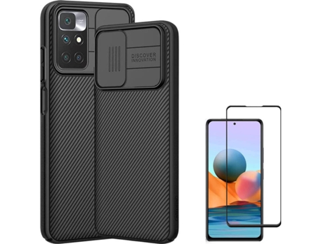 Kit Carcasa + Protector de Pantalla Xiaomi Redmi Note 11 Nillkin Camshield Negro