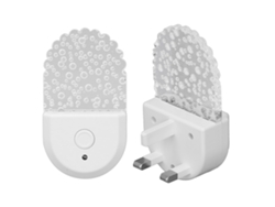 2 Luces Nocturnas Led Rgb Enchufables Con Sensor Crepuscular/amanecer, Cambio De Color, Enchufe De 220 V, Reino Unido
