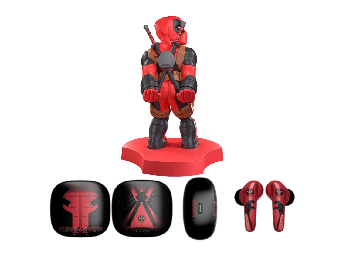 Auscultadores Sem Fios Marvel Deadpool E Mini Cabo Exquisite Gaming