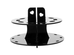 Porta brochas de maquillaje en forma de árbol, organizador de brochas de maquillaje, negro, 5.5" x 5.5", acrílico, 1 juego, Rosewell