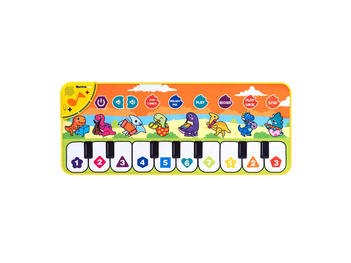 Tapete Musical De Piano Para Bebé Con Diseños De Dinosaurios Digitallab