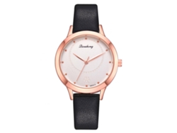 Reloj De Cuarzo Informal Para Mujer Lvpai Con Correa De Pu Y Lazo Plateado.