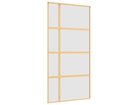 Puerta corredera VIDA XL dorada de vidrio ESG esmerilado y aluminio