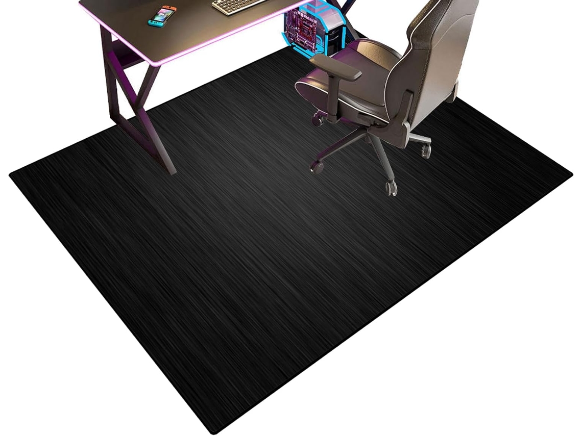 Tapete Protetor Cadeira Escritório 70 X 100 Cm Piso Parquet Laminado Azulejo Azul Pisos Rígidos,
