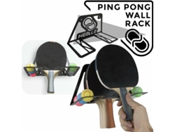 Soporte de pared para palas de ping pong MEOLLO 20 x 15 x 15 cm (Negro - 20 x 15 x 15 cm)
