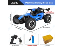 Coche RC 112 116, 20 km/h, con luces LED, 2,4 g, todoterreno de aleación, control remoto, juguete para niños, color azul. Aeuzwr