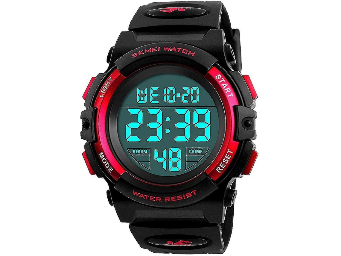 Reloj deportivo digital para niños y niñas, reloj electrónico de cuarzo informal con 7 LED Ly Ebike