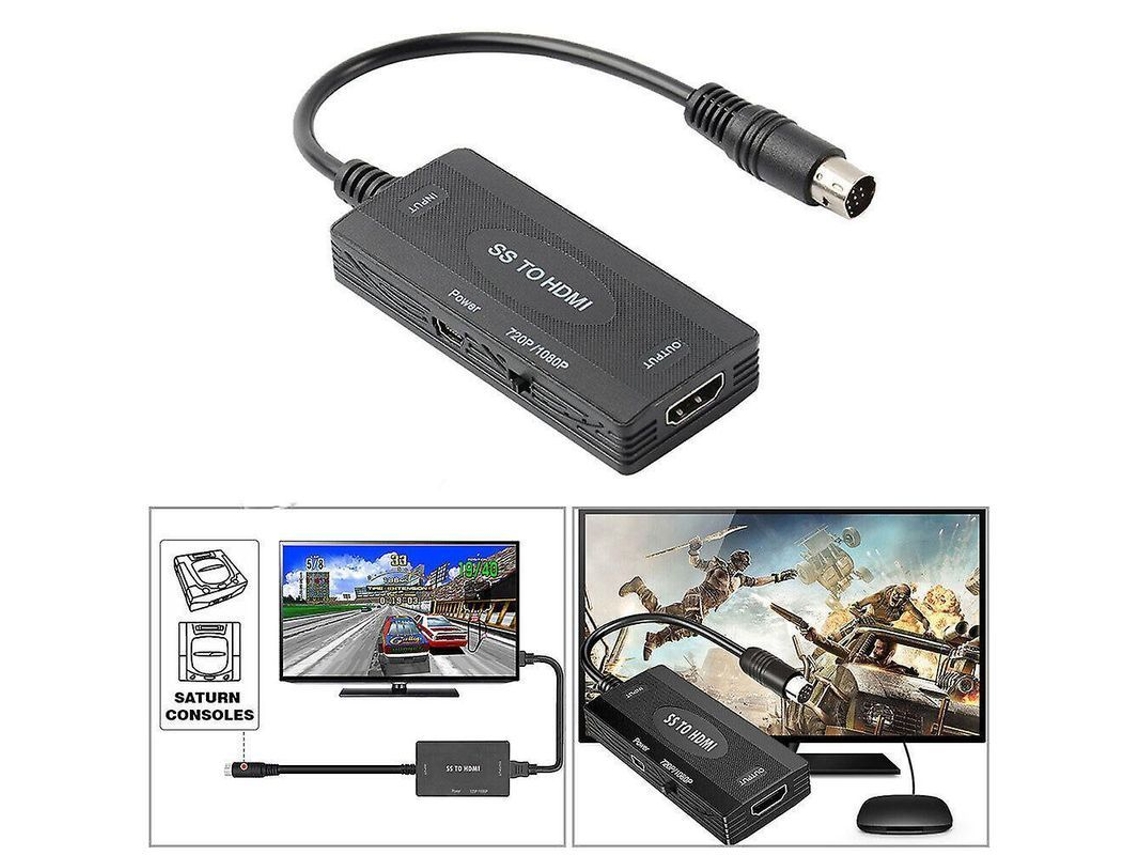 Adaptador Convertidor Ss A Hdmi Para Tv Hd Para Consola Sega Saturn Y Juego Mcg