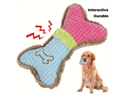 Dos Juguetes De Peluche Interactivos Para Perros Con Forma De Hueso: Perfectos Para Que Jueguen Los Perros De Tamaño Mediano, Ideales Para N