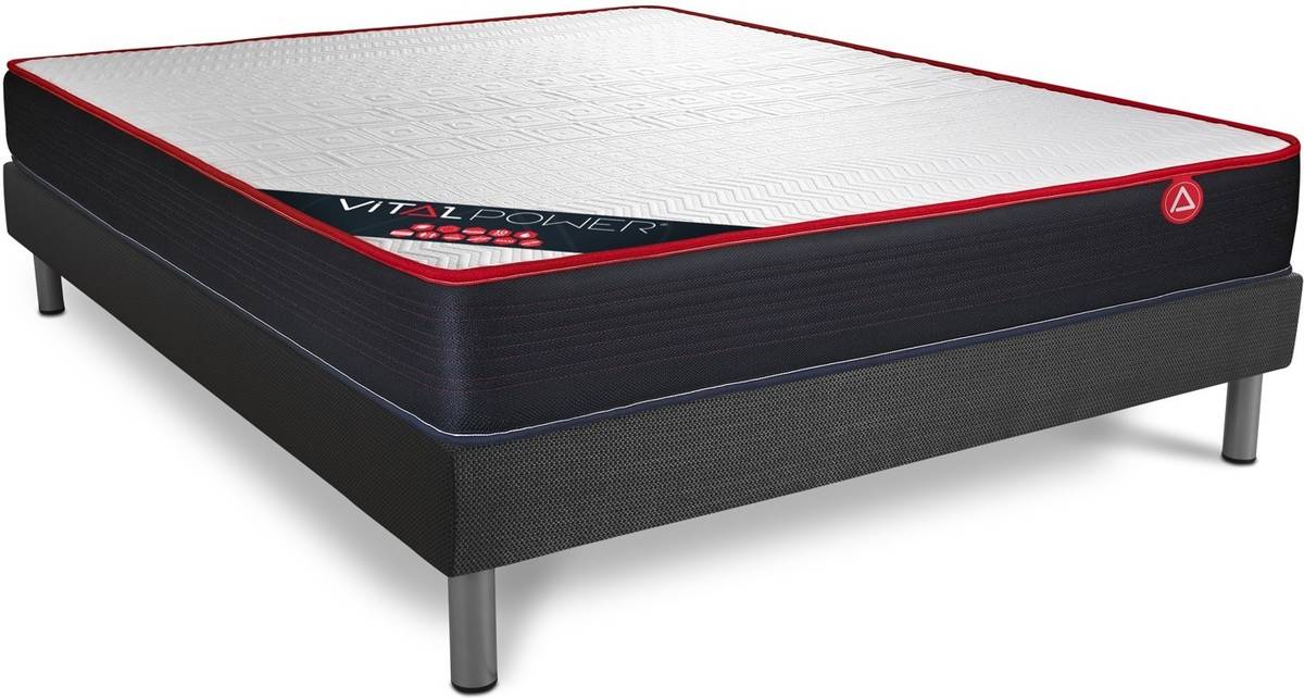 Conjunto de Somier + Colchón VITALIT Vitalpower (135x200 cm - Espuma Viscoelástica)