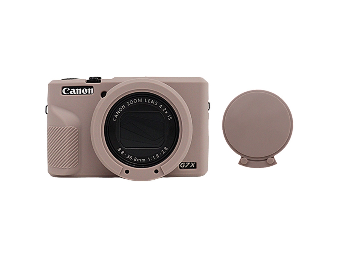 Funda de silicona HEXINYIGJLY para Canon G7x Mark II, extraíble, resistente a los arañazos, gris oscuro.