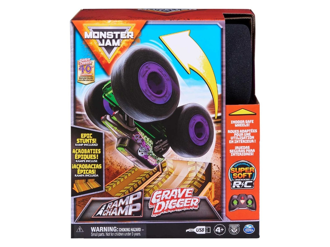 Coches MONSTER JAM Rc Grave Digger Ramp Champ (4 años - 25,4 x 13,65 x 30,48 cm)