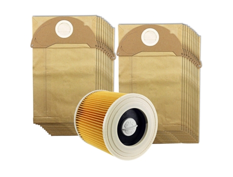 Para filtro de aspirador de pó karcher wet&dry wd2 e 20 sacos de pó