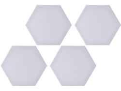 Paneles Hexagonales De Algodón Blanco Para Pintura Al Óleo - Cómodos Y Fiables - Juego De 4