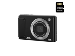 Cámara fotos digital SZSMART compacta DC308 4K 48MP Pantalla de 2,8 pulgadas + 128G - Negro