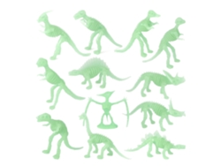 12 Esqueletos Luminosos De Dinosaurios Fósiles: Juguetes De Tiranosaurio Y Pterosaurio.