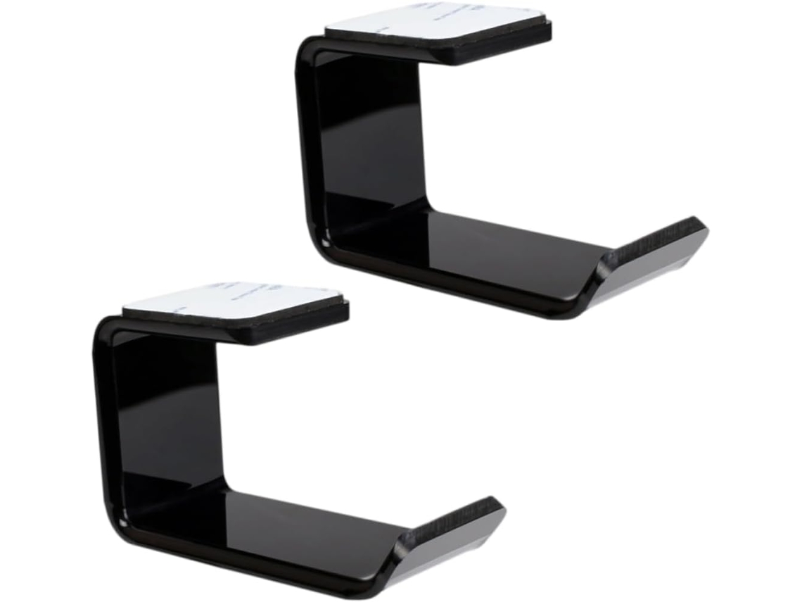 Elegante Soporte De Acrílico Para Auriculares De Montaje En Pared Con Cinta Adhesiva De Doble Cara.