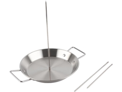 Brocheta Vertical Para Parrilla, Soporte Brasileño De Acero Inoxidable Con 3 Púas Extraíbles.
