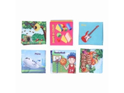 6 Libros De Tela Para Bebé Temas Múltiples Resistentes A Rasgaduras Juguetes Interactivos De Educación Temprana