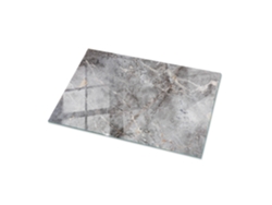 Cristal Para Mesa Rectangular Espelharte (100x70 Cm - Patrón De Mármol Natural - Gris)