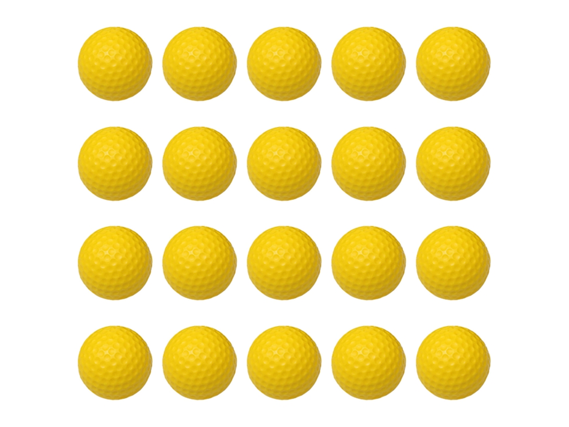 Pelota De Entrenamiento De Golf Amarilla De Pu Suave De Una Sola Capa, 42,6 Mm, Para Práctica En Interiores, 20 Unidades.