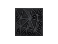 Paneles decorativos 3D de diamante negro mate de 30 x 30 cm para paredes Tekmaquinas